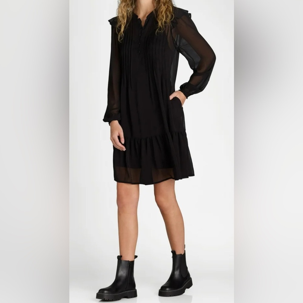 Time and Tru Black Long Sleeve Dress